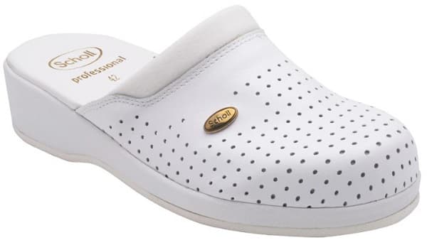 Dr. Scholl Clog Back Guard Pelle Bianco n°46