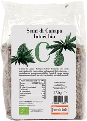 SEMI CANAPA INTERI BIO 250 G