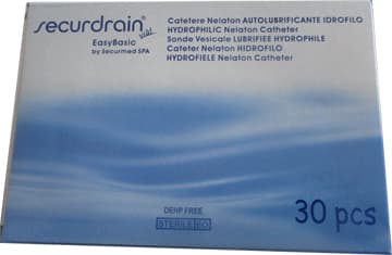 CATETERE SECURDRAIN NELATON IDROFILO UOMO IN PVC 40 CM 30 PEZZI
