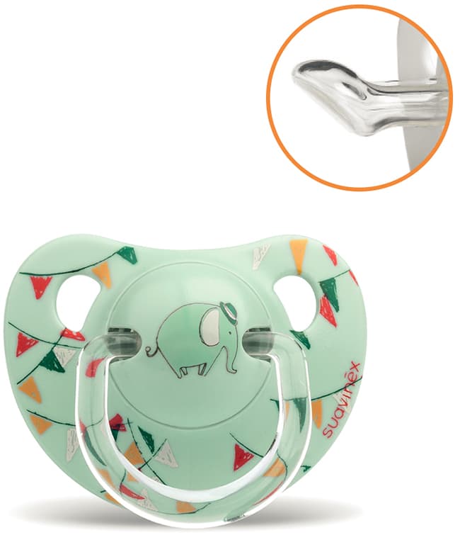Suavinex succhietto anatomico s 6/18 mesi elefante verde