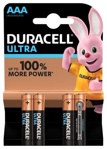 Duracell ultra aaa b4 mn2400 rft 10 pezzi