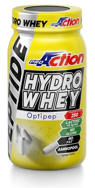 Pro Action Peptide HydroWhey Integratore di proteine per sportivi 250 compresse