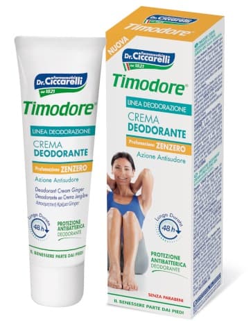 Timodore Crema Deodorante Piedi allo Zenzero 48h