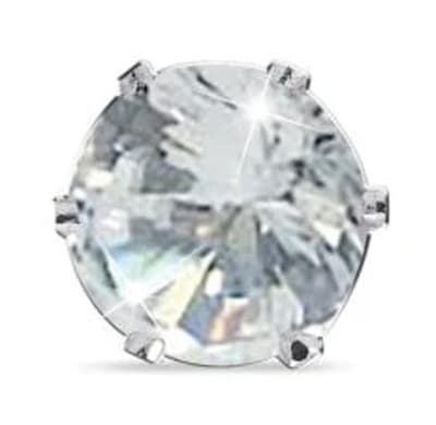 ORECCHINO ZIRCONE BIANCO 6MM