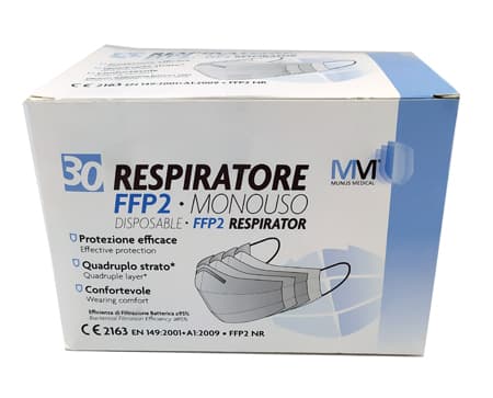 RESPIRATORE MUNUS MEDICAL FFP2 KN95 30 PEZZI