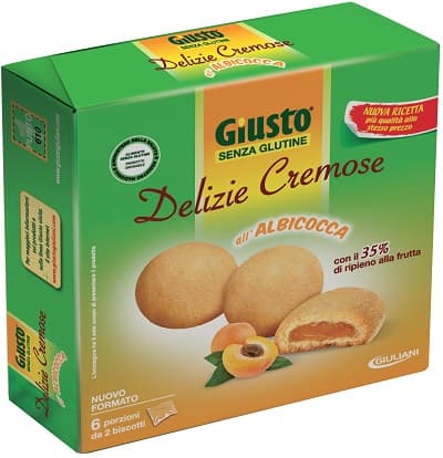 GIUSTO SENZA GLUTINE DELIZIE CREMOSE ALBICOCCA DOPPIO TAGLIOPREZZO -20% 180 G