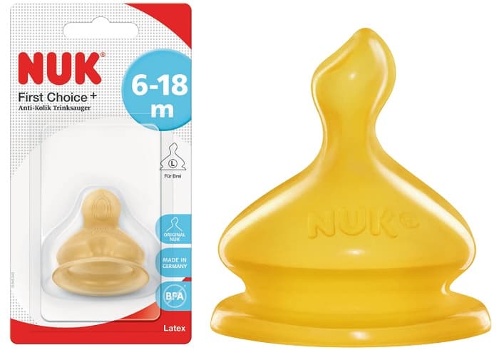 Nuk first choice plus tettarella in lattice a due fori l 2 pezzi