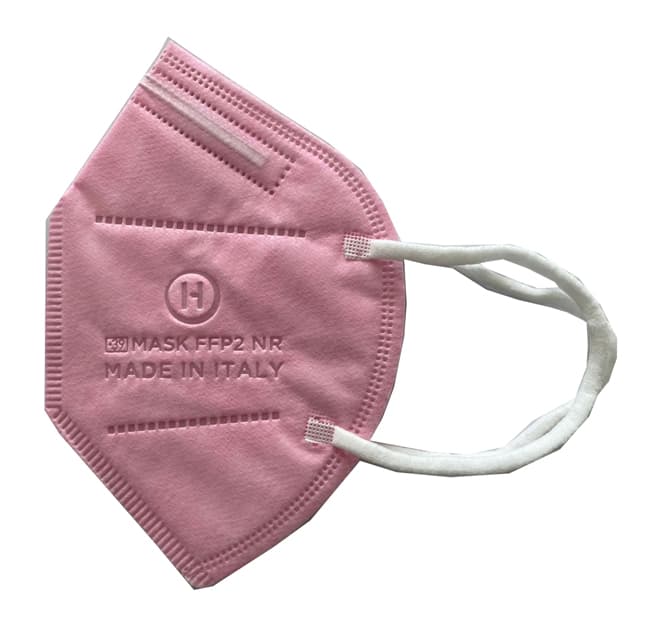 Mascherina +39mask ffp2 rosa senza lattice monouso 15 pezzi