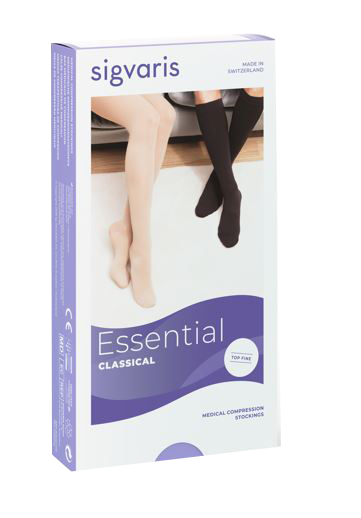 Sigvaris 702 ccl2 tfq collant materno top fine lungo punta aperta nero s