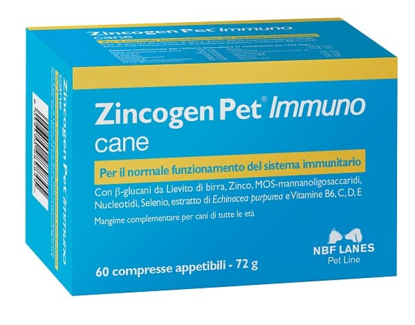 Nbf Lanes Zincogen Pet Immuno Cane Integratore Difese Immunitarie 60 Compresse