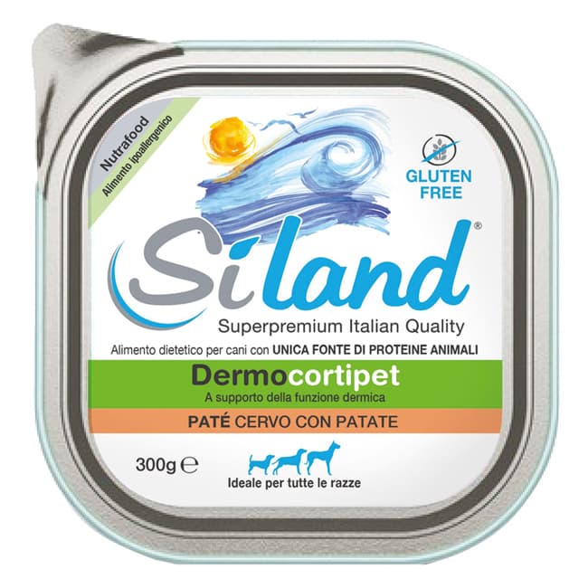 Siland dermocortipet umido cane cervo/patata 300 g