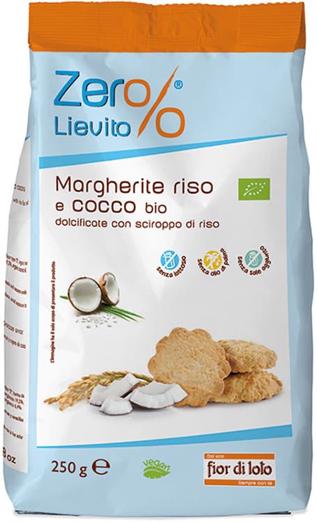 Zero lievito margherite riso e cocco bio 250g