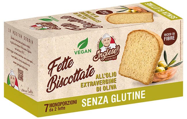 INGLESE FETTE BISCOTTATE CON OLIO EXTRA VERGINE DI OLIVA 7 PEZZI 200 G