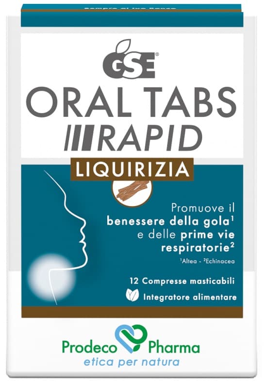Gse Oral Tabs Rapid Liquirizia 12 Compresse Da 1,5 G