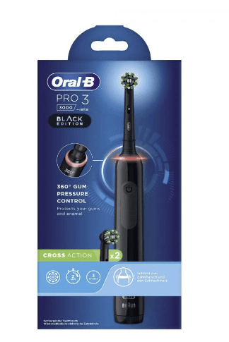 Oral-B Spazzolino Elettrico Ricaricabile Nero Pro3 3000 + 2 Testine