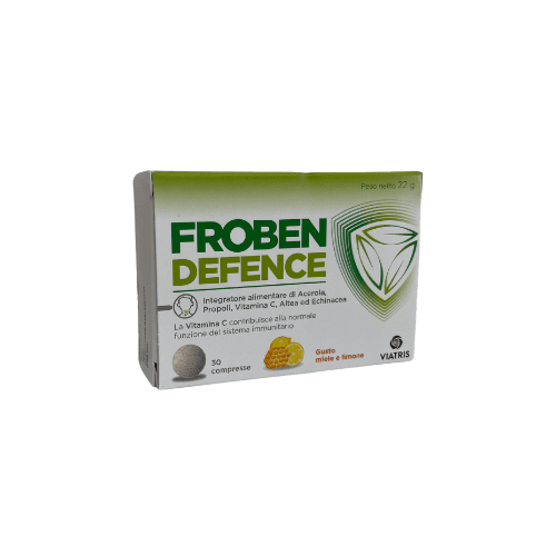 Viatris Froben Defence Integratore Alimentare gusto Miele e Limone, 30 Compresse