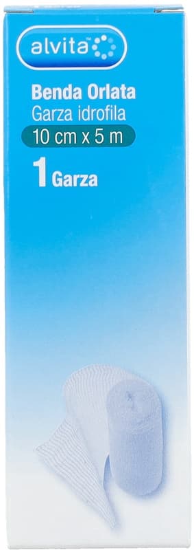 Alvita Benda Orlata Garza Idrofila Per Fissaggio Medicazioni 5x500 cm