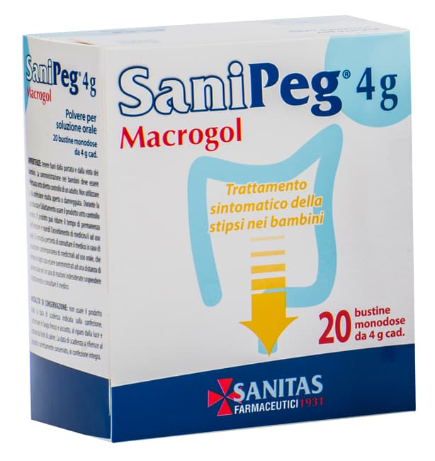 Sanipeg macrogol polvere per soluzione orale 20 bustine 4 g