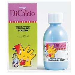 Pediatrica Dicalcio Sciroppo Integratore Calcio e Vitamine per Bambini