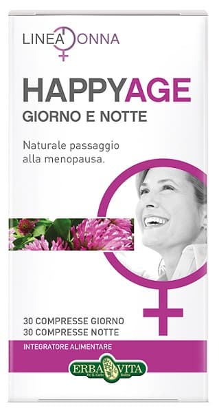 Erba Vita Happy Age Giorno e Notte Integratore Menopausa 60 Compresse