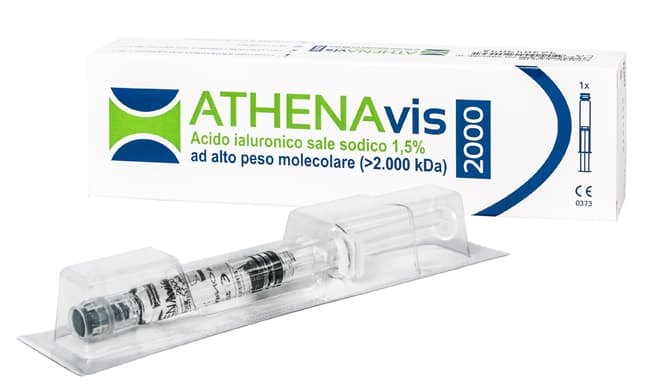 Siringa intra-articolare athenavis 2000 acido ialuronico 1,5% 30 mg 2 ml 3 pezzi