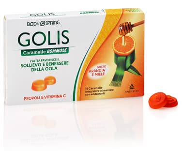 Body Spring Golis Caramelle Arancia e Miele Integratore per la Gola