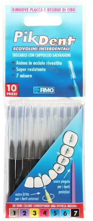 Pikdent Scovolino Interdentale 7 Nero 1,2 mm 10 Pezzi