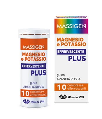 Massigen magnesio e potassio 10 compresse effervescenti