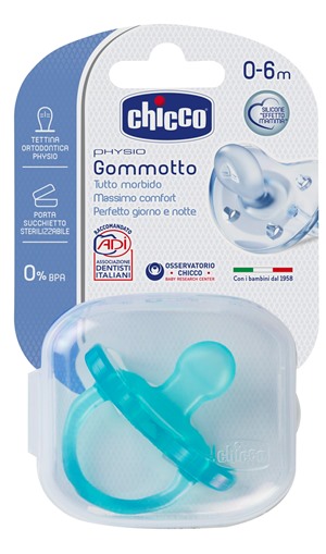 Chicco gommotto in silicone boy 0-6 mesi 1 pezzo