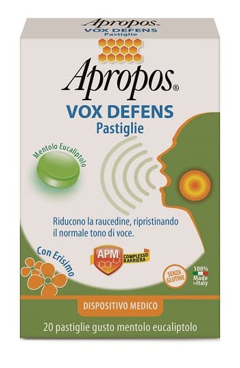 Apropos Vox Defens Pastiglie Contro la Raucedine Gusto Mentolo ed Eucalipto
