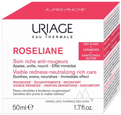 Uriage Roséliane Crema Ricca Anti-rossore Lenitiva Viso Pelle Secca 50 ml