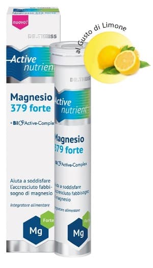 Dr.theiss active nutrient magnesio 379 forte 20 compresse effervescenti - naturwaren italia srl
