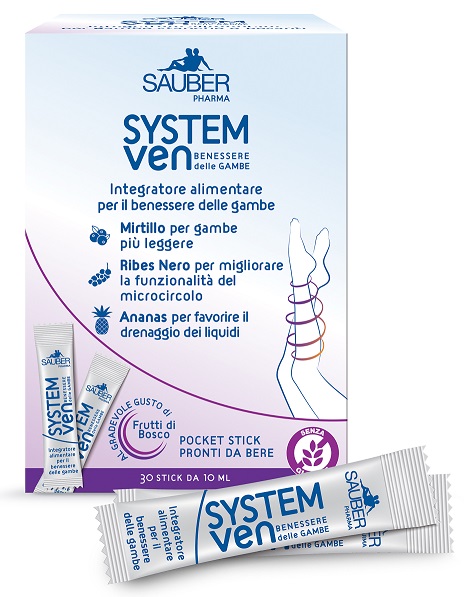 System Ven Integratore Benessere Delle Gambe 30 Stick