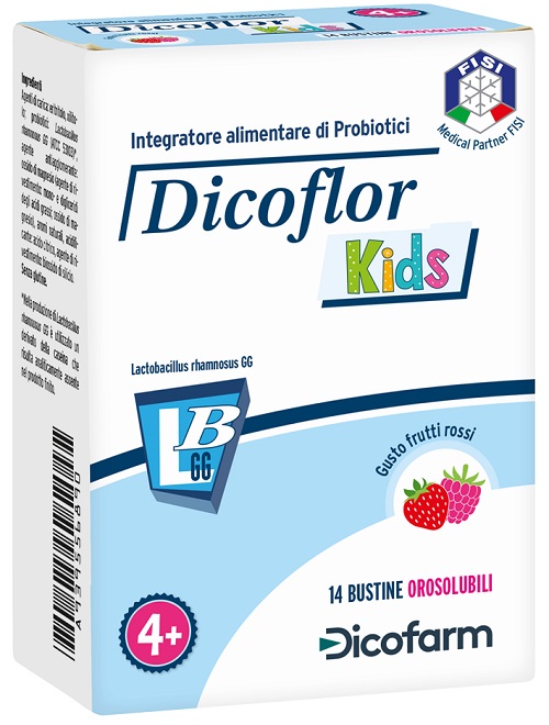 Dicofarm Dicoflor Kids Integratore di Fermenti Lattici 14 Bustine