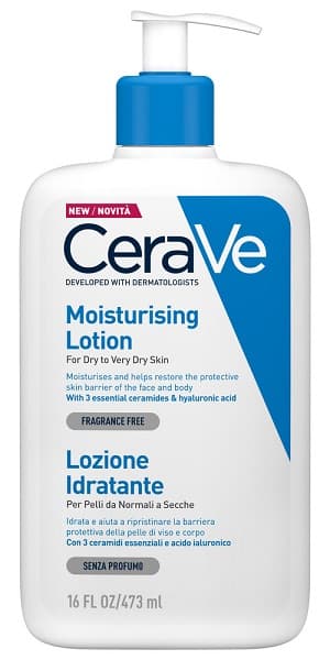 CeraVe Lozione Idratante Corpo Pelle da Normale a Secca 473 ml