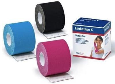 Leukotape K Benda Elastica Adesiva Taping 5x500 cm Misura Media Nero