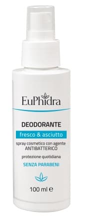 Euphidra Deorante Spray Fresco & Asciutto con Antibatterico 100 ml
