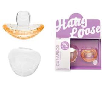 Curaprox Baby Succhietto 2 Pezzi Tg 0 Colore Arancio + Scatola Per Igienizzazione