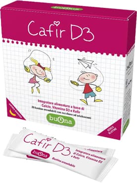 Buona Cafir D3 Integratore Vitamina D3 per Bambini 20 bustine