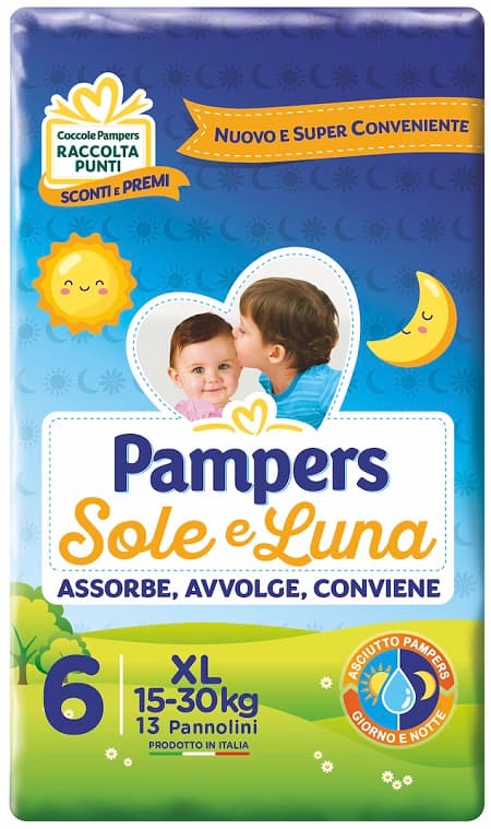Sole&Luna Extralarge - 13 pannolini Taglia 6 (15-30 Kg)