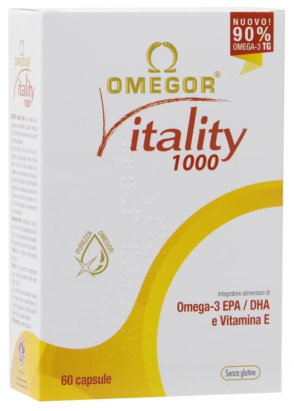 Omegor Vitality 1000 Integratore Omega3 EPA DHA 60 Capsule Molli