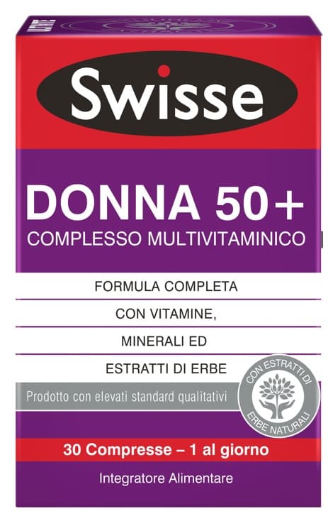 Swisse multivit donna 50+ integratore multivitaminico 30 compresse