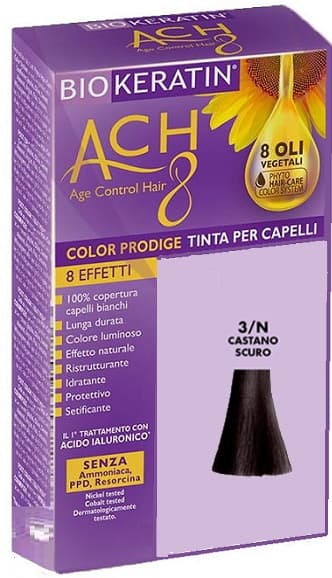 Biokeratin Ach 8 Color Prodige - Tinta n. 3/N Castano Scuro