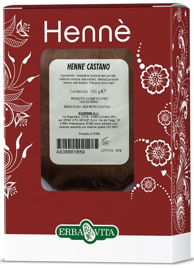 Hennè Color Capelli Castano 100g Erbavita
