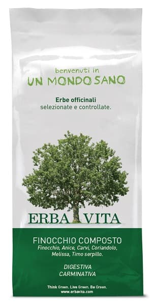 Erba Vita Finocchio Composto Tisana Integratore Funzionalità Digestiva 100 g