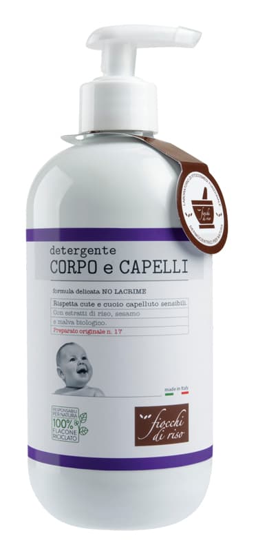 Fiocchi di Riso Detergente Corpo e Capelli Formula Delicata 400 ml
