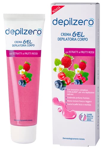 crema gel depilatoria corpo - con estratti di frutti rossi 150 ml
