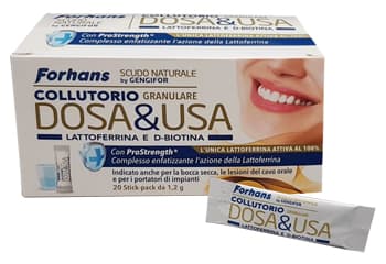 Forhans dosa &amp; usa collutorio granulare 20 stick pack