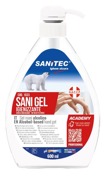 Sanitec gel mani 600ml alc 60%