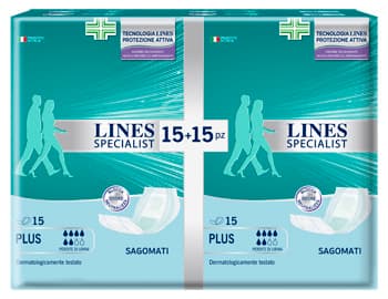 Lines Specialist Sagomato Plus Pannolone Incontinenza 30 Pezzi